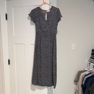 Sienna Sky Black and White Floral Midi Dress